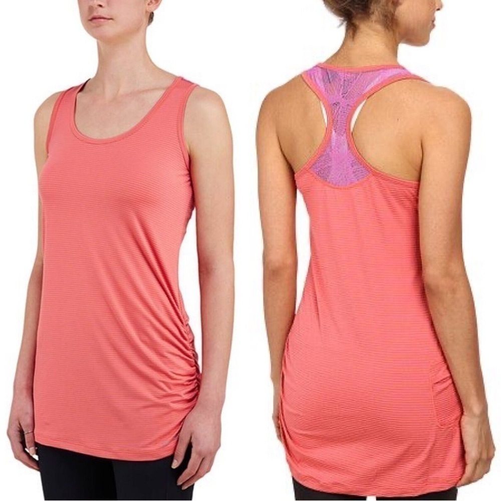 Merrell Coral striped Lilac Lace Racerback Tank Size Small